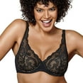 thumbnail image 1 of Women's Playtex US4514 Love My Curves Thin Foam with Lace Underwire Bra (Black/Nude 42DDD), 1 of 3