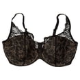 thumbnail image 1 of Women's Playtex US4514 Love My Curves Thin Foam with Lace Underwire Bra (Black/Nude 42D), 1 of 7