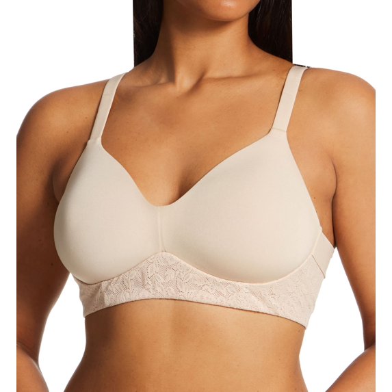 Women's Playtex US4830 Comfort Flex Fit Ultra Soft Wirefree Bra (Almond XL (D/DD))