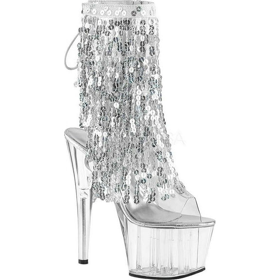 Women's Pleaser Adore 1017SQF Open-Toe Bootie