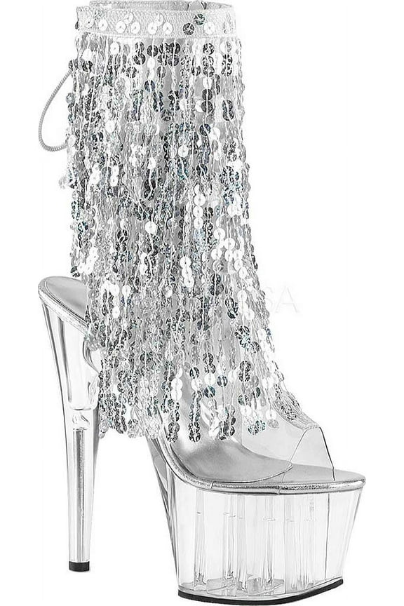 Women's Pleaser Adore 1017SQF Open-Toe Bootie