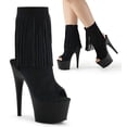 thumbnail image 1 of 7" Heel, 2 3/4" PF Open Toe/Heel Ankle Boot, Side Zip - Blk Suede/Blk Matte, 10, 1 of 2