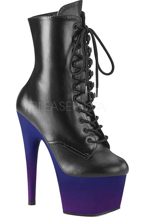 Women's Pleaser Adore 1020BP Lace Up Front Ankle Bootie