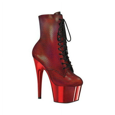 Women's Pleaser Adore 1020HFN Holographic Platform Mid Calf Boot
