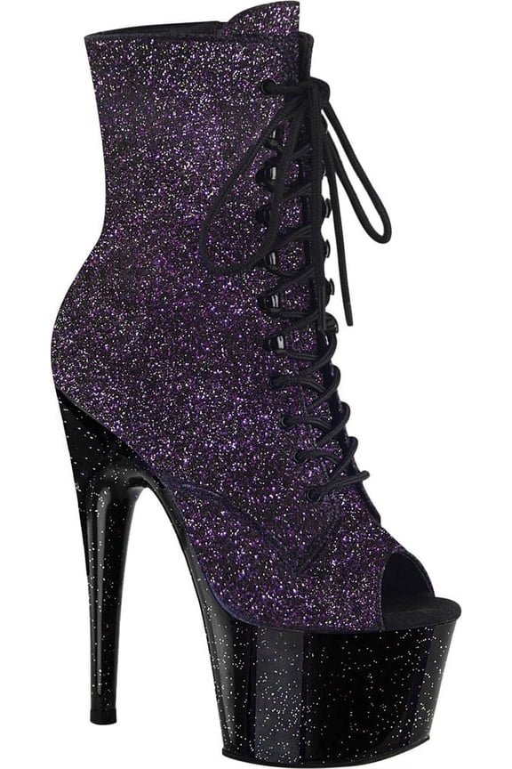 Women's Pleaser Adore 1021MG Heeled Open Toe Bootie