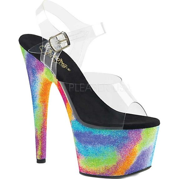 Women's Pleaser Adore 708GXY Ankle Strap Sandal