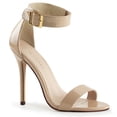thumbnail image 1 of 5" Heel, Closed Back Sandal W/ Buckled Ankle Strap - Cream Pat, 9, 1 of 5