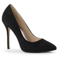 thumbnail image 1 of 5" Heel, 3/8" Hidden Platform Pump - Blk Suede, 11, 1 of 2