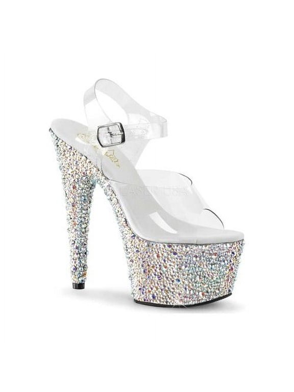 Women's Pleaser Bejeweled 708MS Ankle Strap Sandal