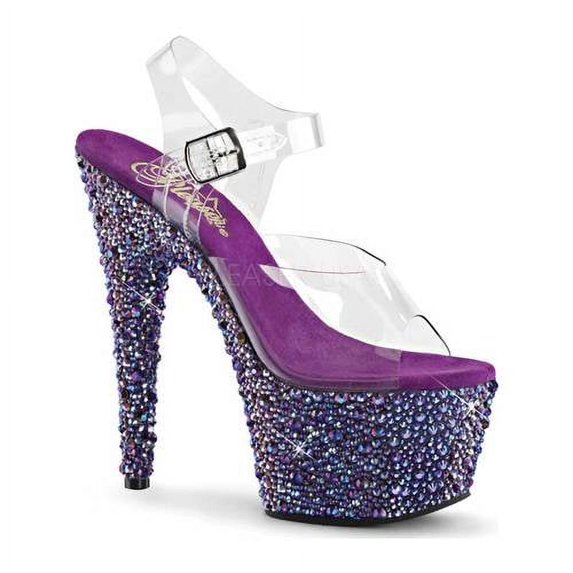Women's Pleaser Bejeweled 708MS Ankle Strap Sandal
