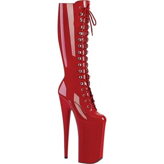 Women's Pleaser Beyond 2020 Knee-High Lace-Up Platform Boot