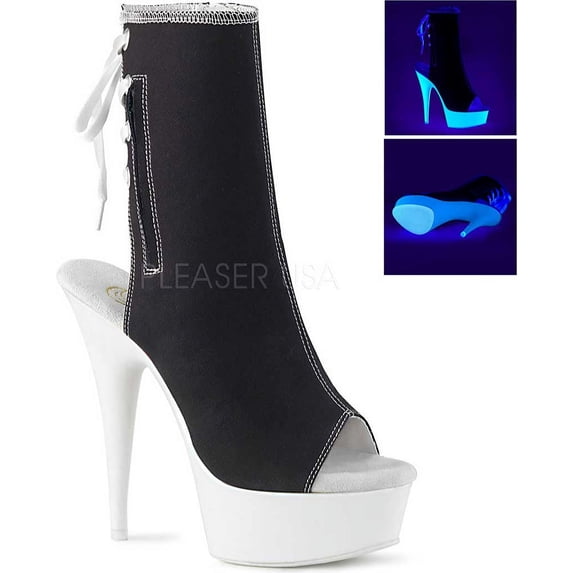Women's Pleaser Delight 1018SK Platform Open Toe Bootie
