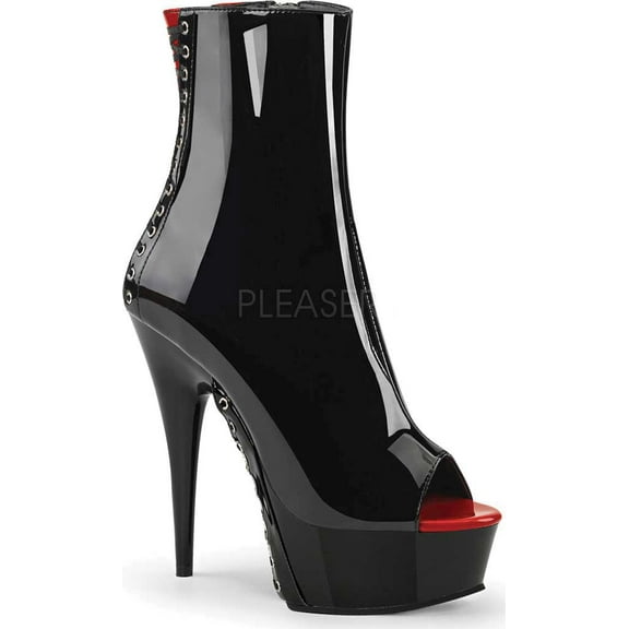 Women's Pleaser Delight 1025 Open-Toe Bootie