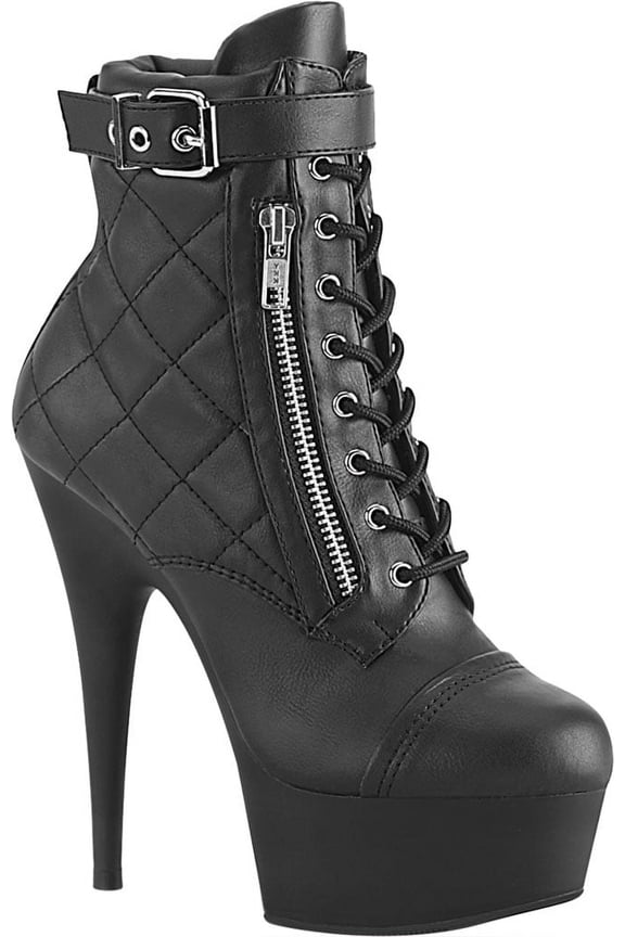 Women's Pleaser Delight 600-05 Quilted Ankle Bootie