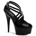 thumbnail image 1 of 6" Heel, 1 3/4" PF Sandal - Blk/Blk, 13, 1 of 2