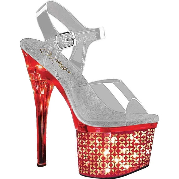 Women's Pleaser Discolite 708 Ankle Strap Sandal