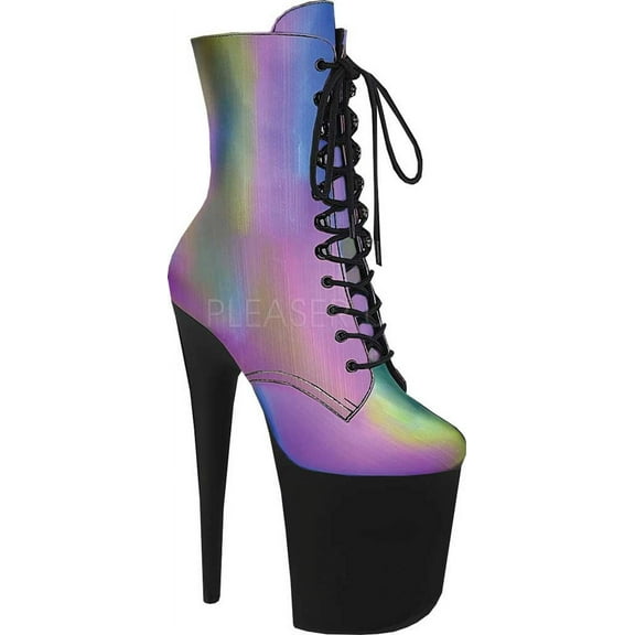 Women's Pleaser Flamingo 1020REFL Lace Up Front Ankle Boot