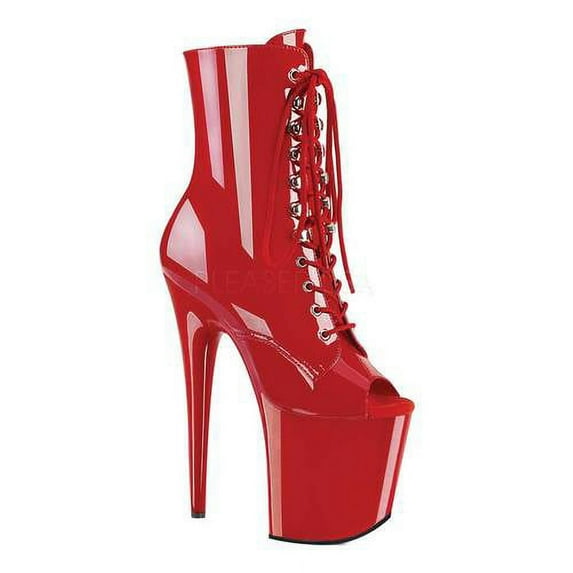 Women's Pleaser Flamingo-1021 Lace Up Open Toe Boot