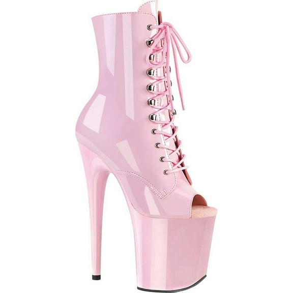 Women's Pleaser Flamingo-1021 Lace Up Open Toe Boot