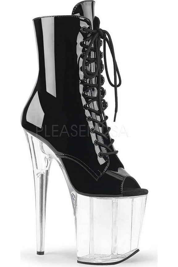 Women's Pleaser Flamingo-1021 Lace Up Open Toe Boot
