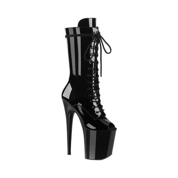 Women's Pleaser Flamingo 1051 Mid Calf Open Toe Bootie