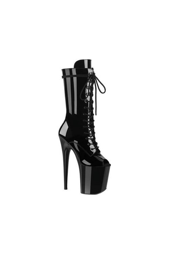 Women's Pleaser Flamingo 1051 Mid Calf Open Toe Bootie