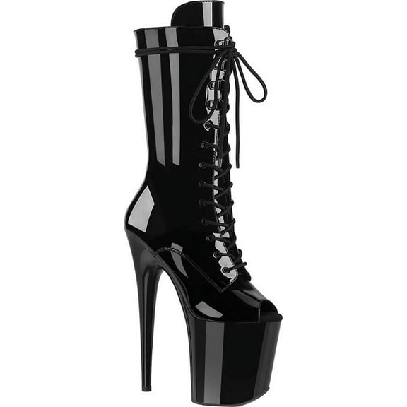 Women's Pleaser Flamingo 1051 Mid Calf Open Toe Bootie