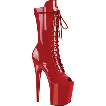 Women's Pleaser Flamingo 1051 Peep Toe Mid Calf Boot