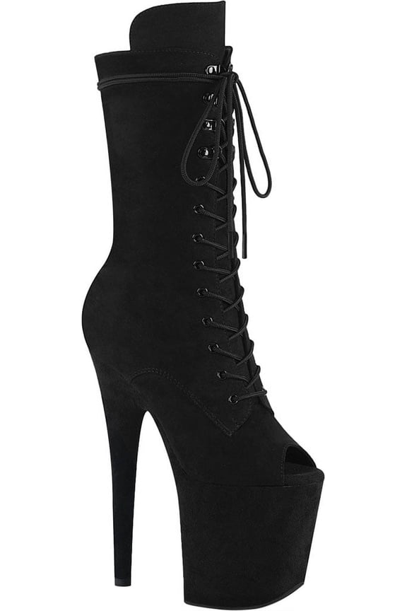 Women's Pleaser Flamingo 1051FS Mid Calf Open Toe Bootie