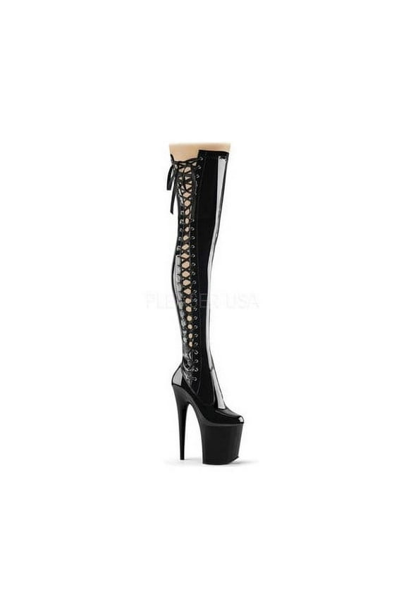 Women's Pleaser Flamingo-3050 Thigh High Corset Lace Boot