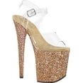 thumbnail image 1 of Women's Pleaser Flamingo-808LG Glitter Ankle Strap Sandal, 1 of 4
