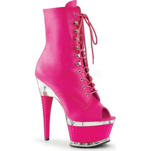 Women's Pleaser Illusion 1021 Open-Toe Bootie