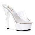 thumbnail image 1 of 6" Spike Heel P/F Sandal - Clr/Wht, 12, 1 of 2
