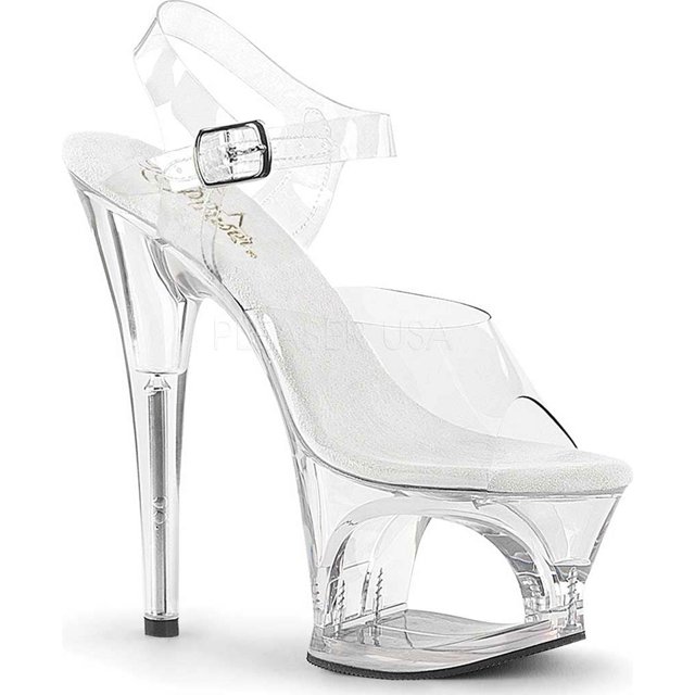 Women's Pleaser Moon 708 Cut-Out Platform Ankle-Strap Sandal