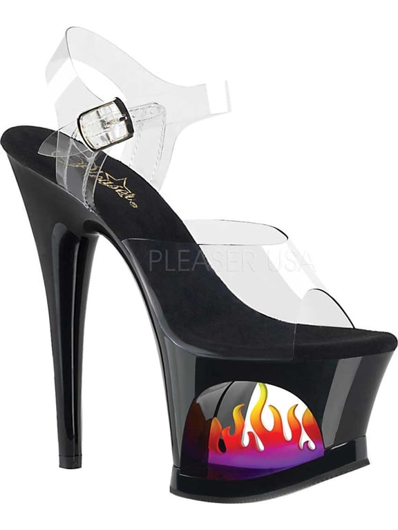 Women's Pleaser Moon 708FLM Ankle Strap Sandal