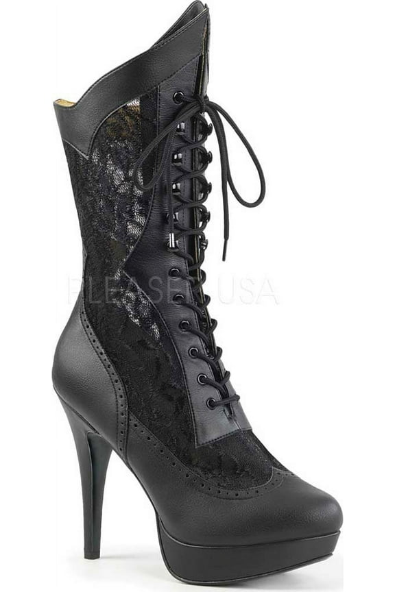 Women's Pleaser Pink Label Chloe 115 Platform Lace-Up Boot