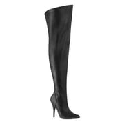 Womens Pleaser Pink Label Seduce 3000WC Wide Calf Thigh High Boot