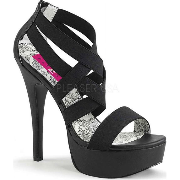 Women's Pleaser Pink Label Teeze 47W Strappy Platform Sandal
