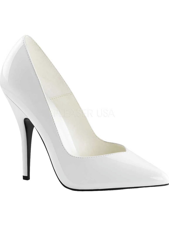 pleaser women's seduce-420v/w dress pump,white patent,16 m us