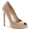 thumbnail image 1 of 5" Heel, 1/4" PF Peep Toe Pump - Nude Pat, 6, 1 of 2
