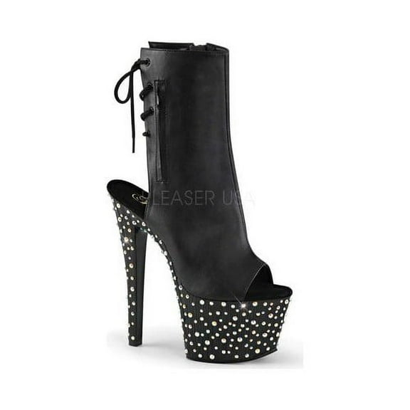 Women's Pleaser Stardance 1018-7 Open-Toe Boot