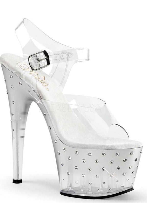 Women's Pleaser Stardust 708T Ankle-Strap Sandal