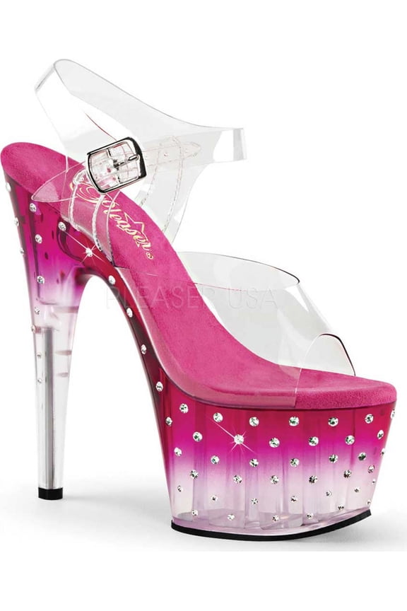 Women's Pleaser Stardust 708T Ankle-Strap Sandal