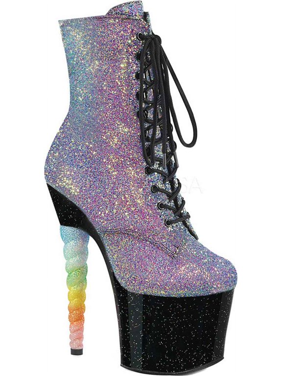 Women's Pleaser Unicorn 1020G Lace-Up Ankle Boot