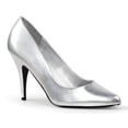 thumbnail image 1 of 4" Classic Pump - Slv Faux Leather, 8, 1 of 2