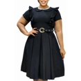 thumbnail image 1 of Women's Pleated A-Line Dresses Bodycon Business Dress Elegant Cocktail Party, 1 of 8