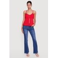 thumbnail image 1 of Women's Pleated Crochet Trim Split Front Cami, 1 of 4