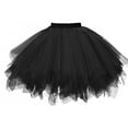 thumbnail image 1 of Women's Pleated Dance Skirt High Waist Short Flared Performance Tutu, 1 of 1