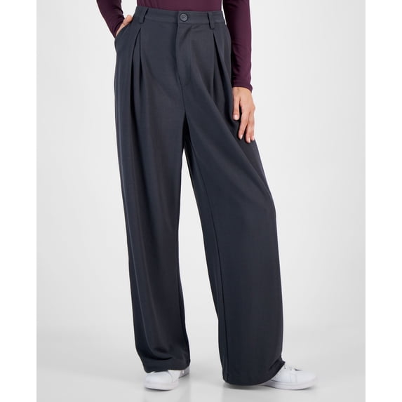 Women's Pleated High Rise Wide-Leg Pants Galaxy Night S