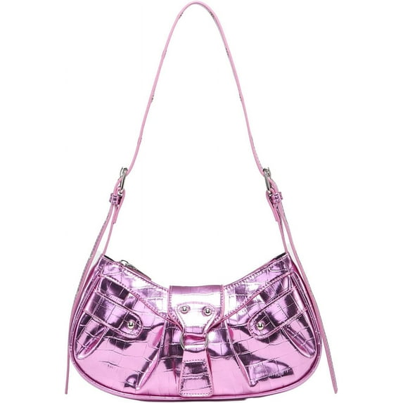 Women's Pleated Hobo Shoulder Bag PU Leather Clutch Handbag
